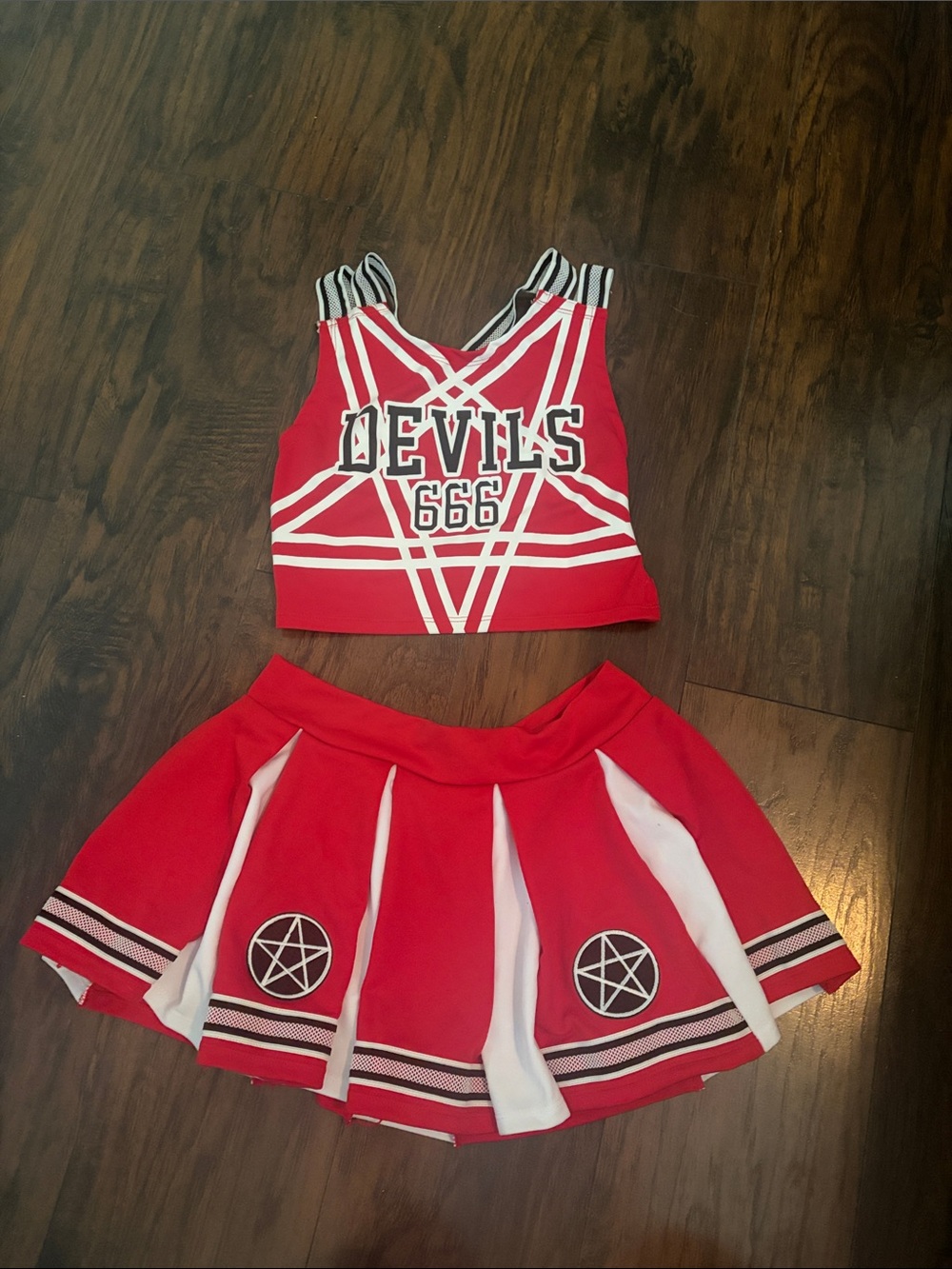 SATAN'S CHEERLEADER COSTUME SET